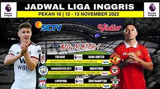 Jadwal Liga Inggris Malam Ini Live Sctv 2023